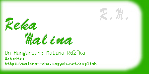 reka malina business card